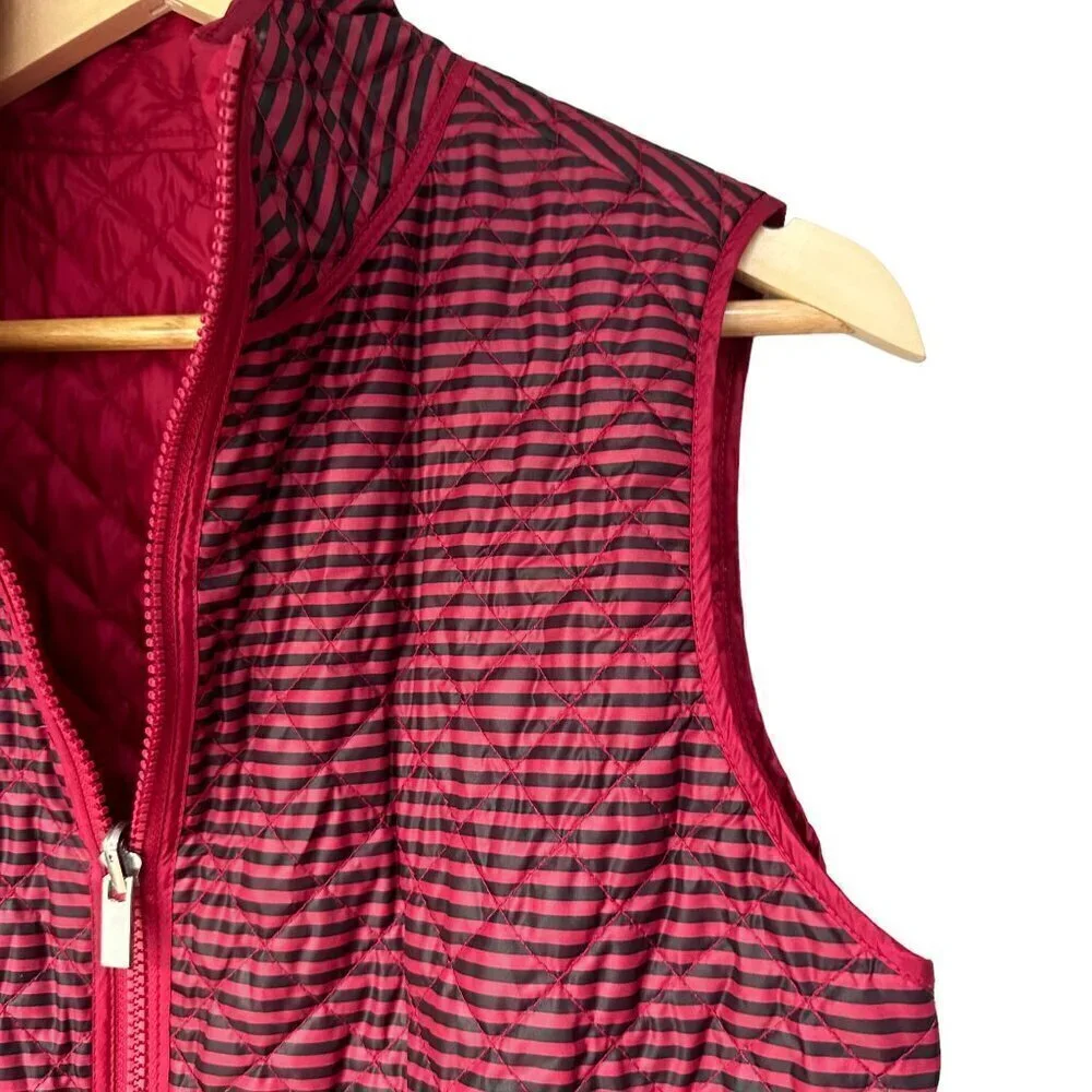 REVERSIBLE Chico’s ZEnergy Red Lightweight Puffer Vest, Small